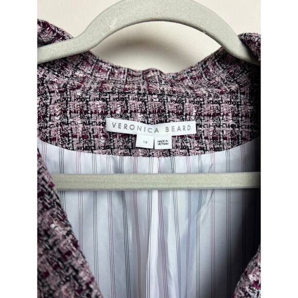 Veronica Beard Pink and Black Checkered Blazer - Picture 5 of 10
